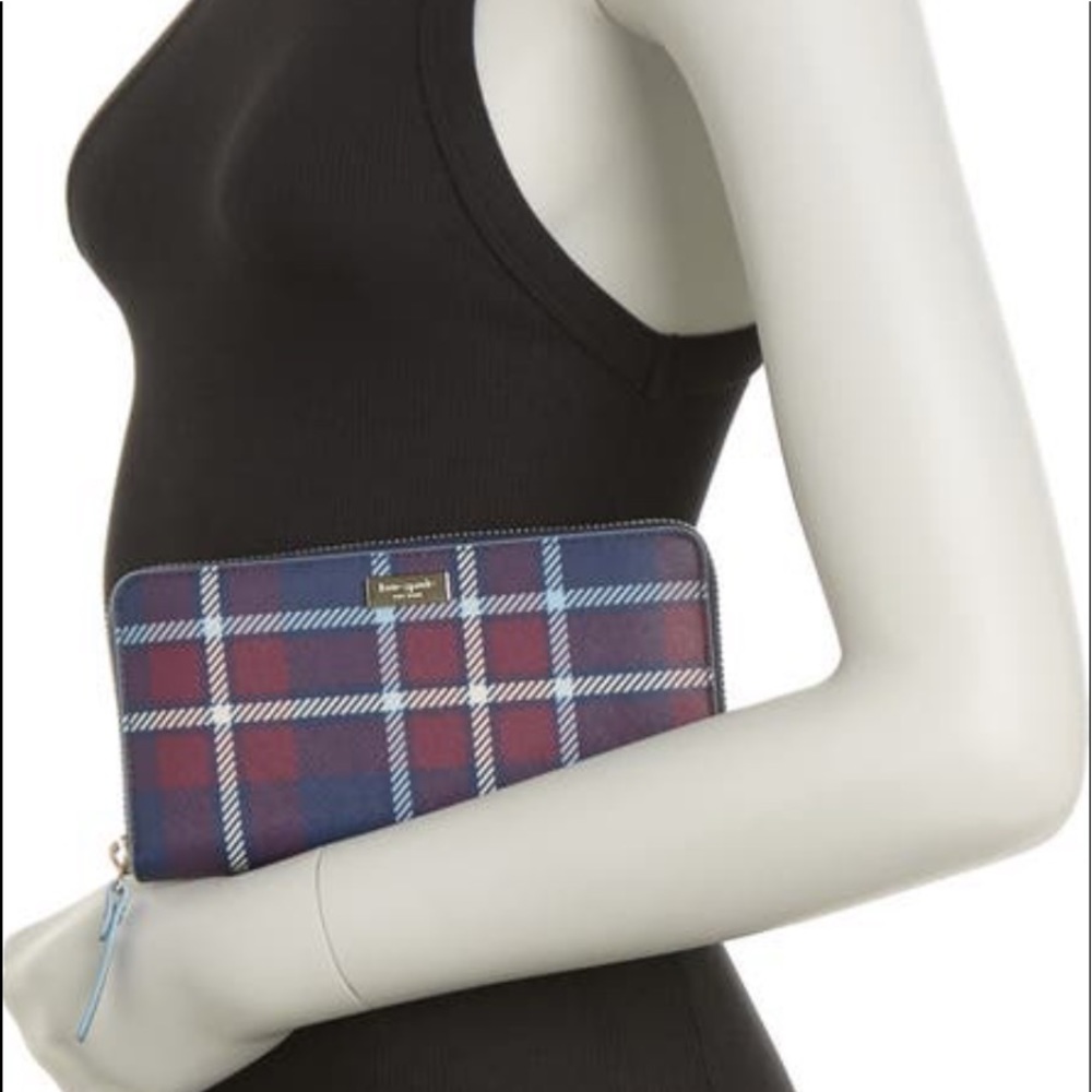 kate spade NY Laurel Travel Plaid Wallet - Picture 7 of 10